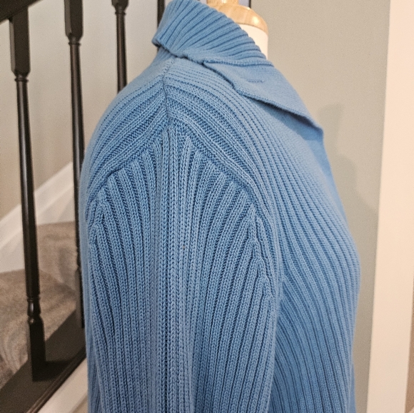 Relativity Woman – Lakeside Blue Ribbed Cardigan Sweater (Size 1X) - Picture 16 of 16